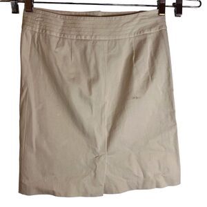 J.McLaughlin Womens Khaki Stretch A-Line Mini Skirt Size 2 Catalina Preppy